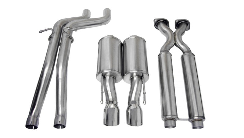 Corsa Performance 06-10 Jeep Grand Cherokee 6.1L V8 Polished Sport Cat-Back Exhaust