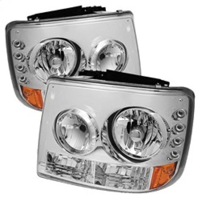 Spyder Chevy Silverado 1500 99-02 ( Not Fit HD Model)LED Crystal Headlights Chr HD-YD-CS99-1PC-AM-C 5012456