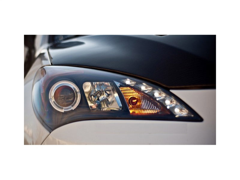 Spyder Hyundai Genesis 10-12 Projector Halogen Model- LED Halo DRL Blk PRO-YD-HYGEN09-DRL-BK 5034250