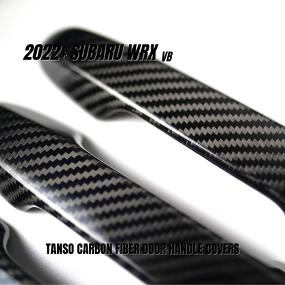 JDMuscle [22-25 WRX] Tanso Dry Carbon Fiber Door Handle Covers w/ Gloss Finish