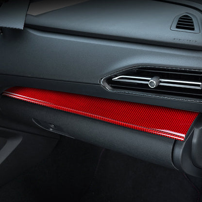 JDMuscle [22-25 WRX] P&S Series Carbon Fiber Driver & Passenger Dash Trim Covers 4 PC | Black Carbon Fiber/ Red Carbon Fiber