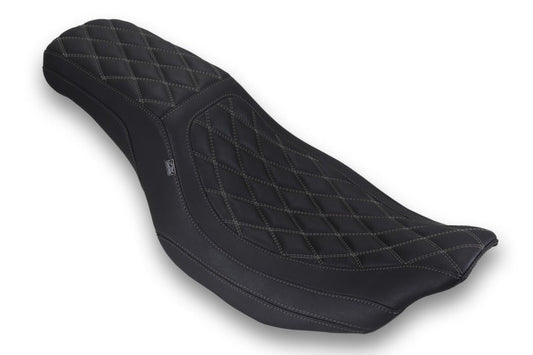 Mustang 23-25 HD Dble Diamond Low Squareback CVO Road Glide (ST), Rd Glide and Str Glide Black/GM