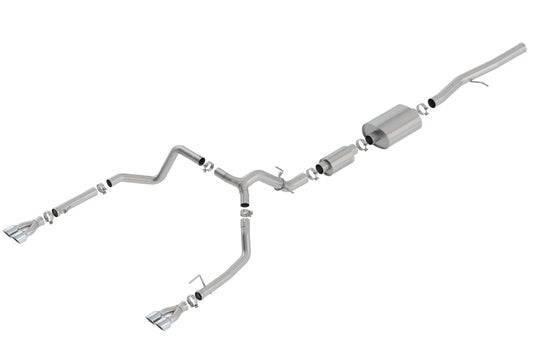 Borla 19 Chevrolet Silverado/GMC Sierra 1500 6.2L SS (S-Type) Catback Exhaust - Square Chrome Tips 140783
