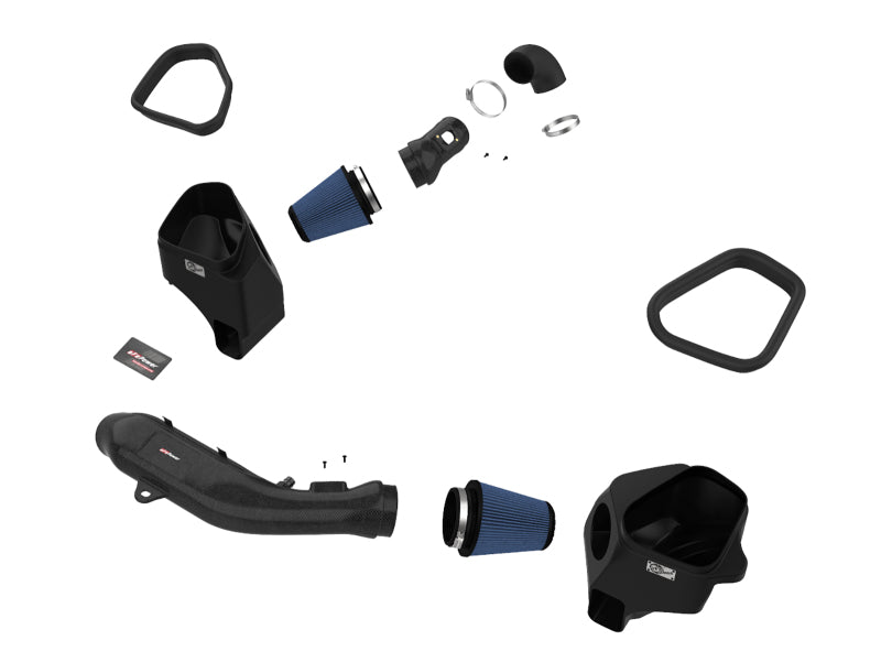 aFe Track Series Stg 2 Carbon Fiber Intake w/Pro 5R Media 15-20 BMW M3/M4(F80/82/83) L6-3.0L(tt) S55