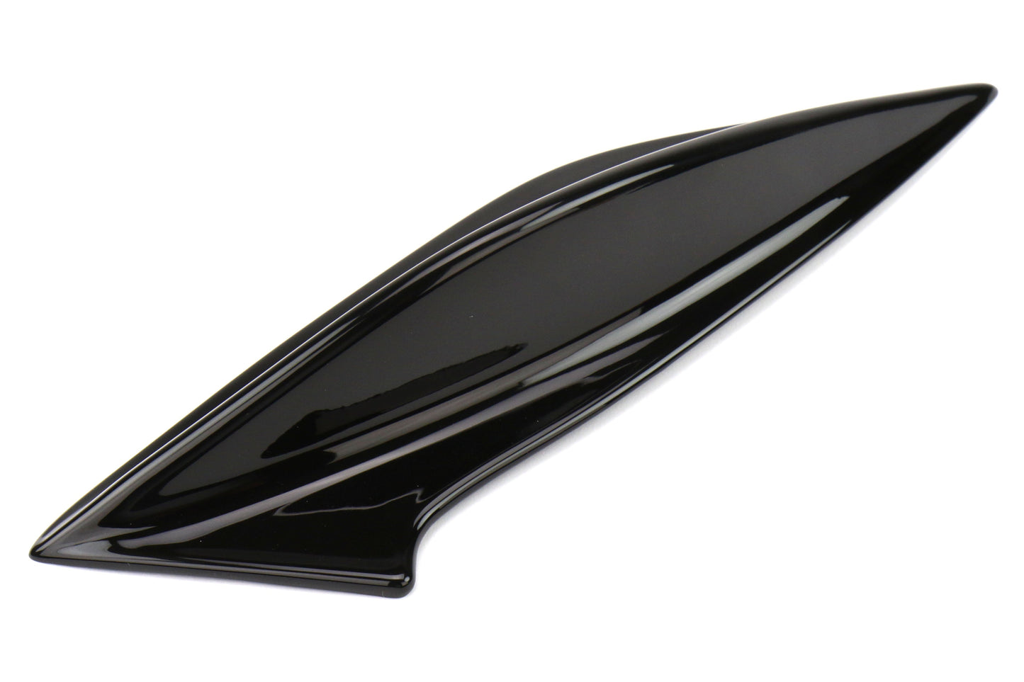 OLM STI Spoiler Side Fins - Crystal Black Silica / Raven - 2015-2021 Subaru WRX / STI