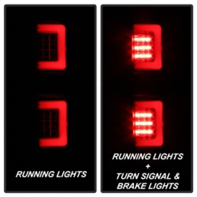 Spyder 09-14 Ford F150 V2 Light Bar LED Tail Lights - Blk Smoke (ALT-YD-FF15009V2-LBLED-BSM) 5084217
