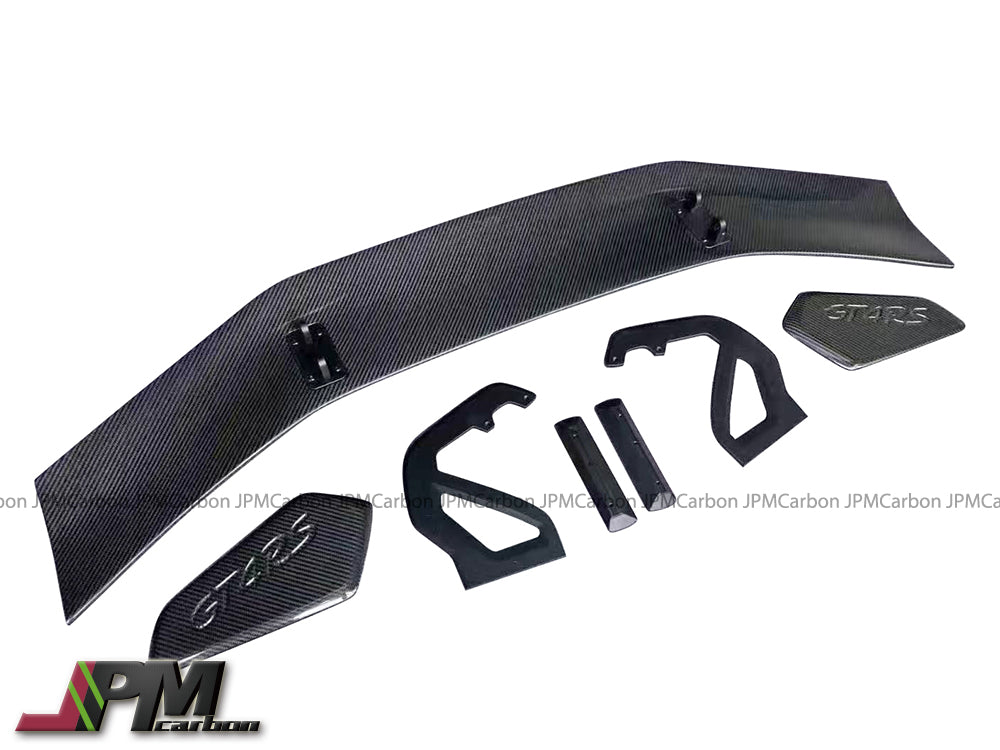 [JPMCarbon] GT4 RS Style Dry Carbon Rear Wing Lip Trunk Spoiler Fits For Porsche 718 981 987 Cayman