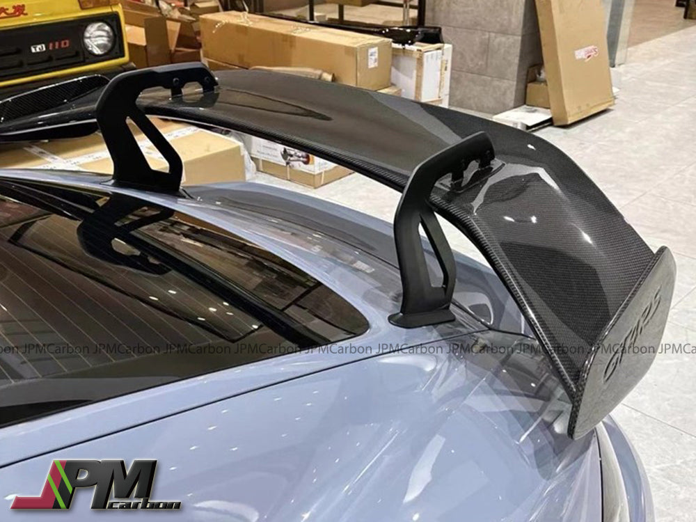 [JPMCarbon] GT4 RS Style Dry Carbon Rear Wing Lip Trunk Spoiler Fits For Porsche 718 981 987 Cayman