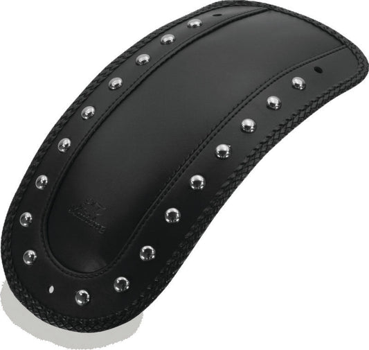 Mustang 00-17 Harley Softail FLSTS, FLSTN, FLSTC w/Stud Plate Fender Bib w/Studs - Black