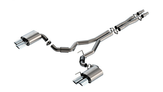 Borla 2024 Ford Mustang GT 5.0L V8 3 in S-Type Catback Non-Active Exhaust- Chrome Quad Tip 140969
