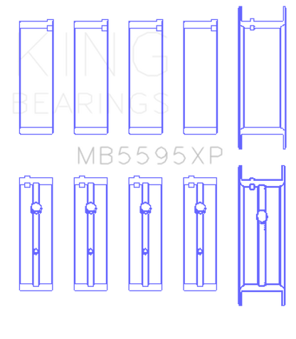 King Engine Bearings Nissan KA-24DE Performance Main Bearing Set - Size STD