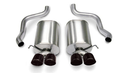 Corsa Performance 05-08 Chevrolet Corvette C6 6.0L V8 Black Sport Axle-Back Exhaust