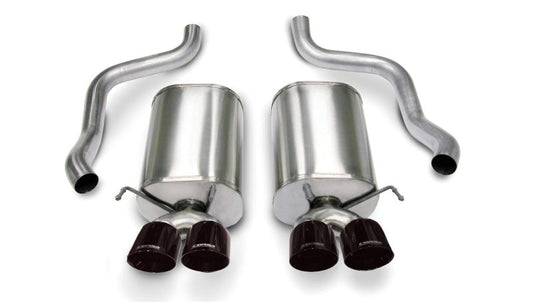 Corsa Performance 05-08 Chevrolet Corvette C6 6.0L V8 Black Sport Axle-Back Exhaust