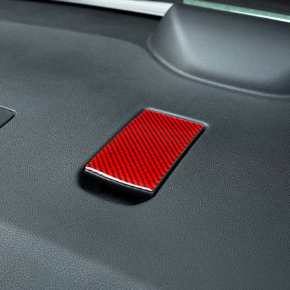 JDMuscle [22-25 WRX] P&S Series Carbon Fiber Car Seat Hook Covers 3 PC| Black Carbon Fiber/ Red Carbon Fiber