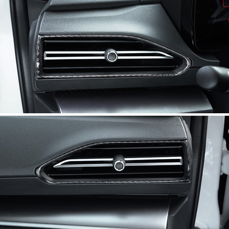 JDMuscle [22-25 WRX] P&S Series Carbon Fiber AC Trim Covers 4 PC | Black Carbon Fiber/ Red Carbon Fiber