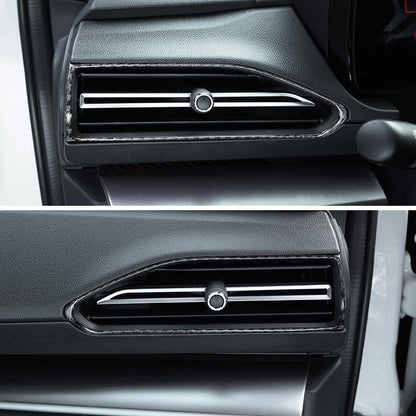 JDMuscle [22-25 WRX] P&S Series Carbon Fiber AC Trim Covers 4 PC | Black Carbon Fiber/ Red Carbon Fiber