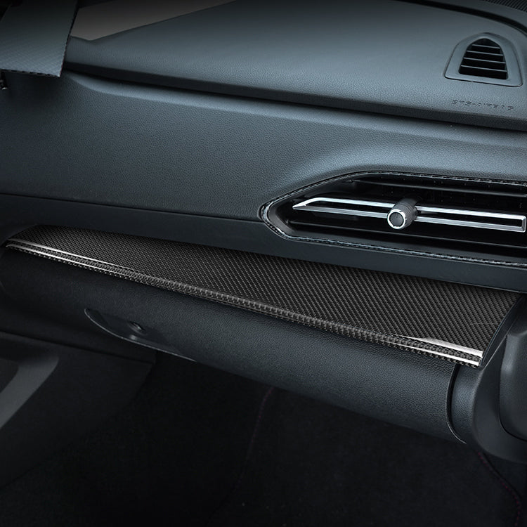 JDMuscle [22-25 WRX] P&S Series Carbon Fiber Driver & Passenger Dash Trim Covers 4 PC | Black Carbon Fiber/ Red Carbon Fiber