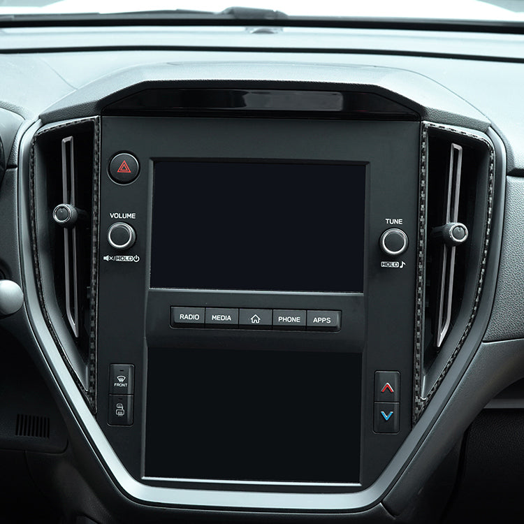 JDMuscle [22-25 WRX] P&S Series Carbon Fiber AC Trim Covers 4 PC | Black Carbon Fiber/ Red Carbon Fiber