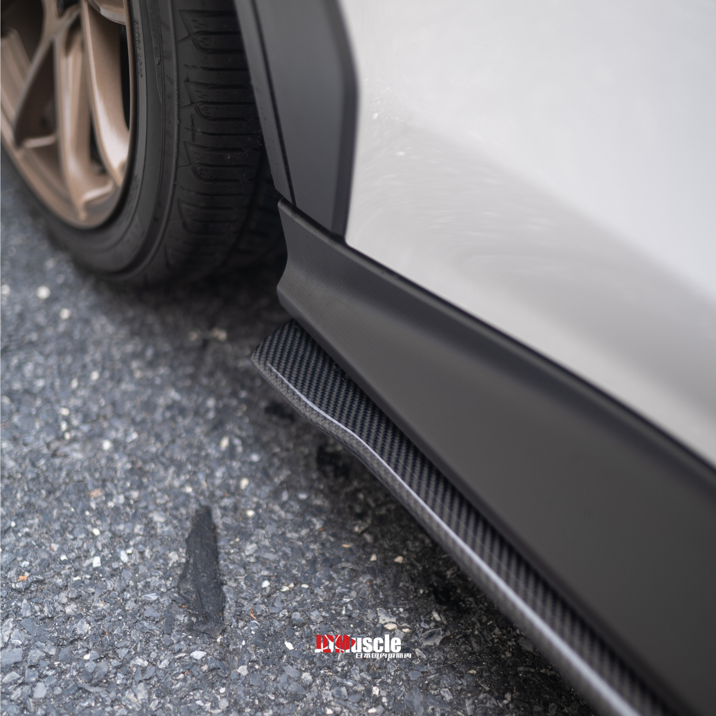 JDMuscle [22-25 WRX] Tanso Carbon Fiber Side Skirts - OE+ Style