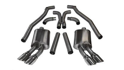 Corsa Performance 12-13 Chevrolet Camaro Coupe ZL1 6.2L V8 Polished Sport Cat-Back + XO