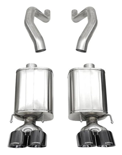 Corsa 06-13 Chevy Corvette C6 Z06 7.0L / 09-13 ZR1 6.2L Black PVD AxleBack Exhaust w/4.5in Twin Tips 21077BLK