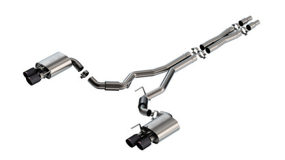 Borla 2024 Ford Mustang GT 5.0L V8 w/ Active Exhaust S-Type Cat-Back Exhaust System - Carbon Fiber 140962CFBA