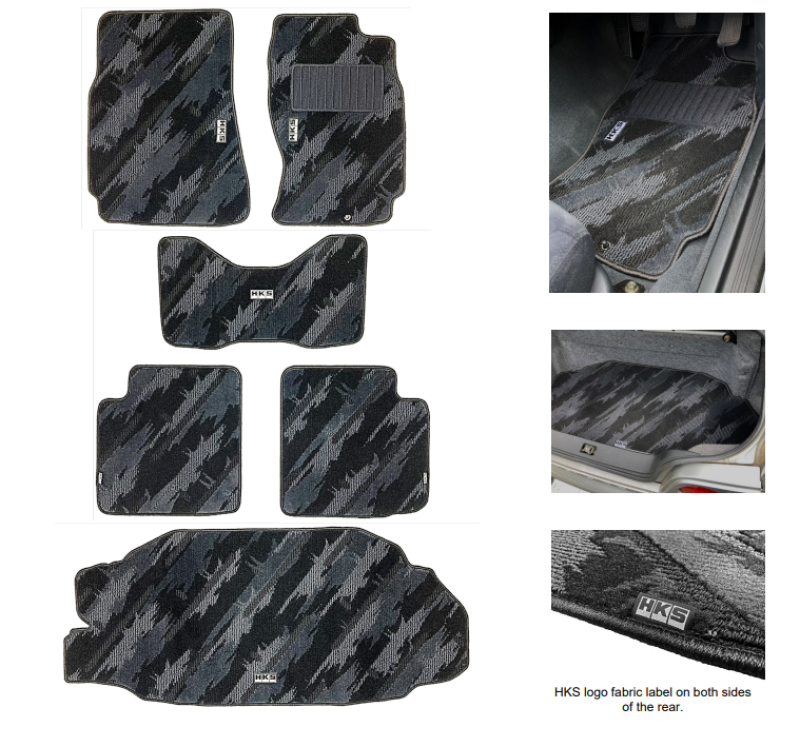 HKS FLOOR MATS BCNR33 FULL SET OCT RHD 53001-AN031