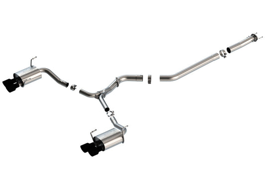 Borla 15-19 Subaru WRX/STI 2.5L Turbo 3in S-Type Catback Exhaust - 2.5in Black Chrome Tips 140595CB