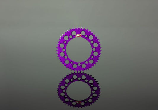 Renthal 04-24 KTM 85 SX/ Husq TC85/GasGas MC85 Rear Grooved Sprocket - Purple 428-48P Teeth