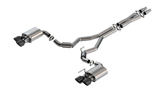 Borla 2024 Ford Mustang Dark Horse 5.0L V8 w/Active Exhaust S-Type Cat-Back Exhaust System - BC Tips 140964BC