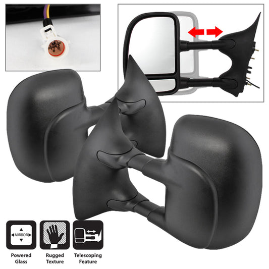 SPYDER Xtune Ford Superduty 02-07 L&R Manual Extendable Power Adjust Mirror MIR-FDSD99S-PW-SET 9935664