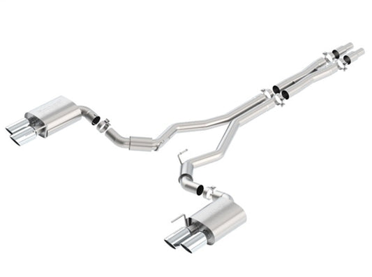 Borla 2018 Ford Mustang GT 5.0L AT/MT (w/o Valves) S-Type 3in Cat-Back Exhaust w/Polished Tips 140745