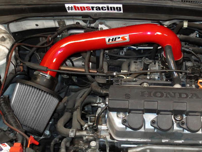 HPS Shortram Air Intake Kit 2004-2005 Honda Civic Value Package 1.7L, Red