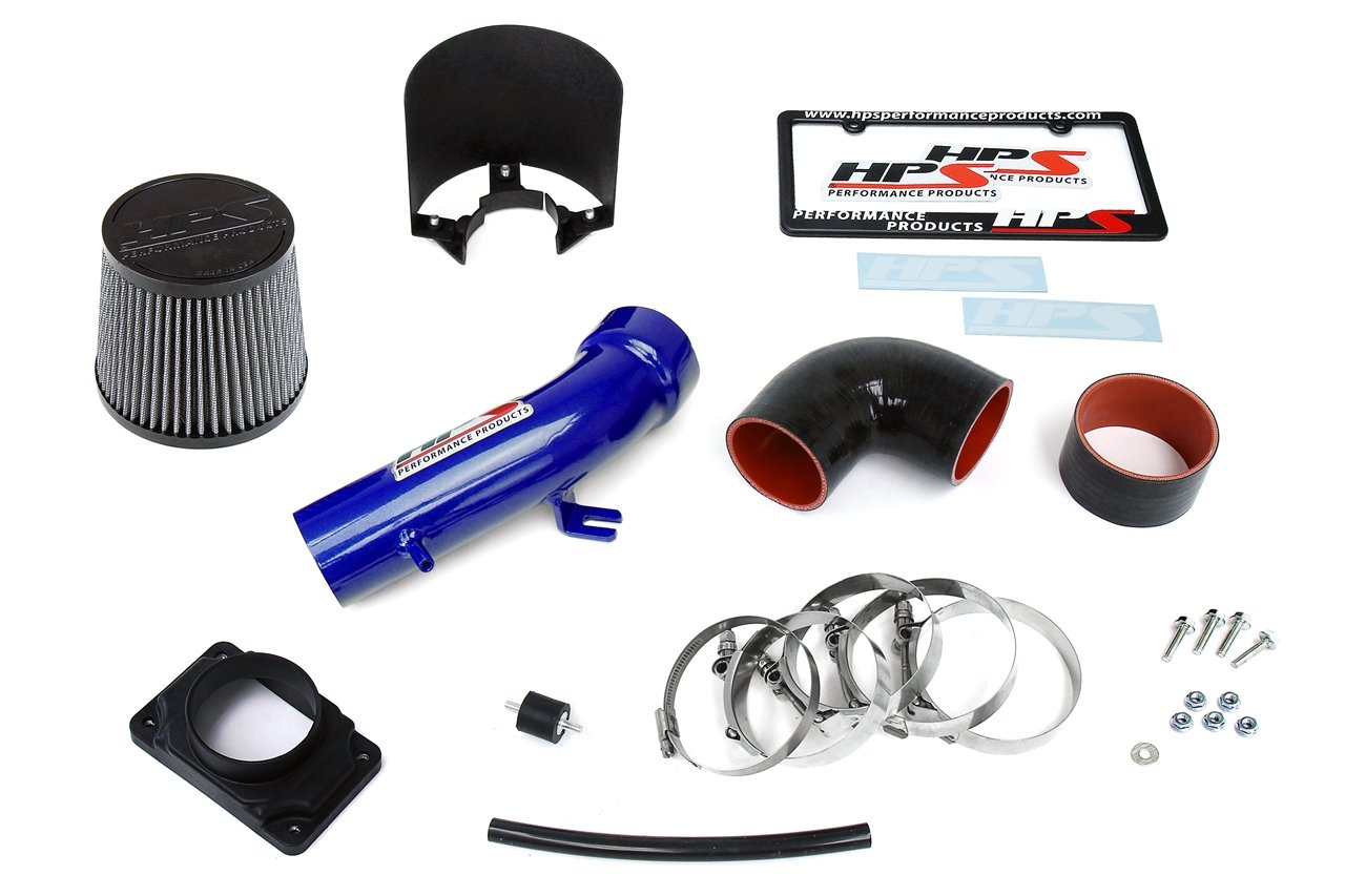 HPS Performance Shortram Air Intake Kit 2001-2003 Dodge Stratus R/T V6 3.0L, Includes Heat Shield, Blue