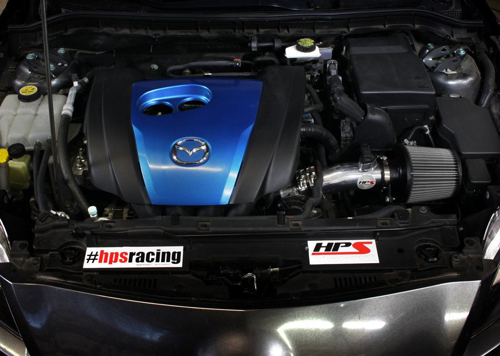 HPS Shortram Air Intake Kit 2012-2013 Mazda Mazda3 2.0L Skyactiv, Includes Heat Shield, 827-531
