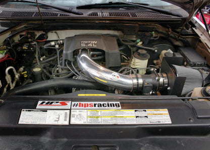 HPS Shortram Air Intake Kit 1997-2004 Ford Expedition 4.6L 5.4L V8, Includes Heat Shield, Polish