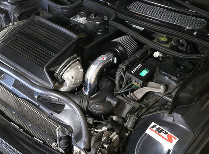 HPS Shortram Air Intake Kit 2002-2005 Mini Cooper S 1.6L Supercharged, Includes Heat Shield, Black
