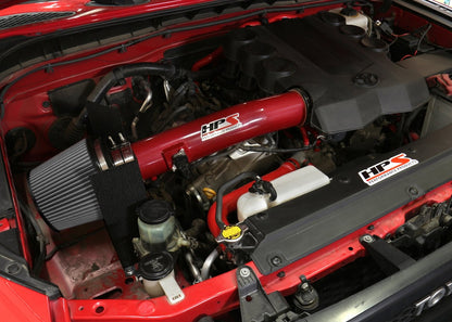HPS Shortram Air Intake Kit 2010-2017 Toyota 4Runner 4.0L V6, Includes Heat Shield, Red