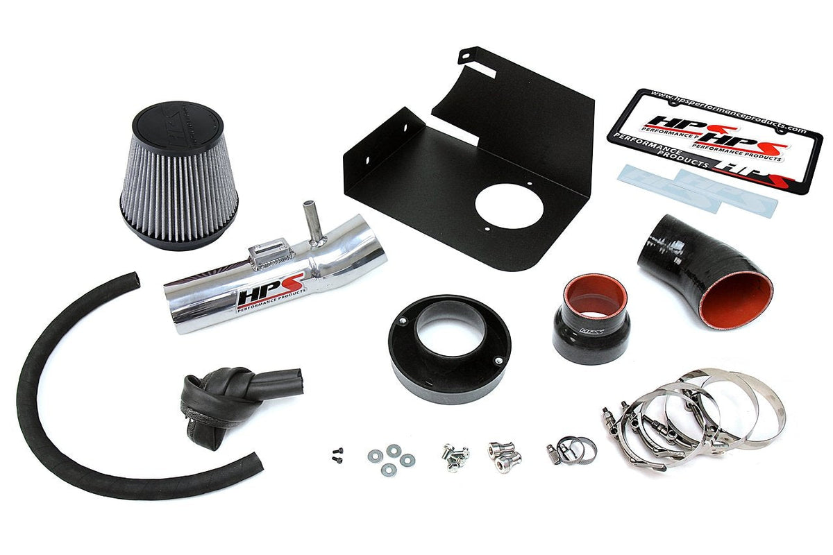 HPS Shortram Air Intake Kit 2004-2011 Ford Ranger 4.0L V6, Includes Heat Shield, Polish