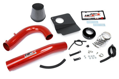 HPS Shortram Air Intake Kit 2011-2018 Chrysler 300 3.6L V6, Includes Heat Shield, Red