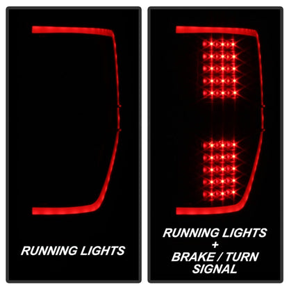 SPYDER xTune 09-14 Ford F-150 Light Bar LED Tail Lights - Black Smoke (ALT-JH-FF15009-LBLED-BSM) 9042195