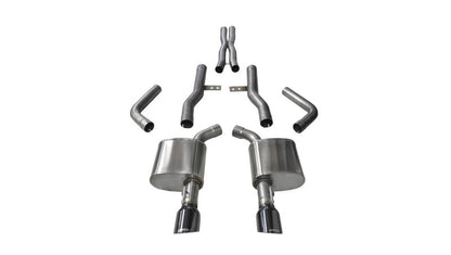 Corsa Performance 15-16 Dodge Charger SRT/Scat Pack/R/T 6.4L Black Xtreme Cat-Back