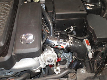 HPS Cold Air Intake Kit 2007-2013 Mazda Mazdaspeed 3 2.3L Turbo, Converts to Shortram, Polish