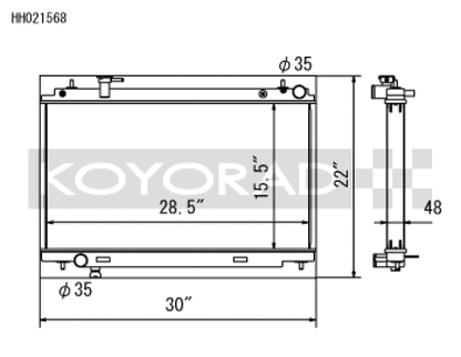 Koyo 03-06 Nissan 350Z 3.5L V6 Radiator