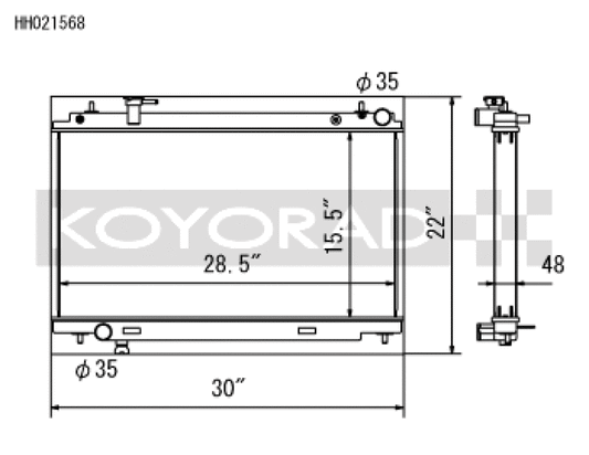 Koyo 03-06 Nissan 350Z 3.5L V6 Radiator
