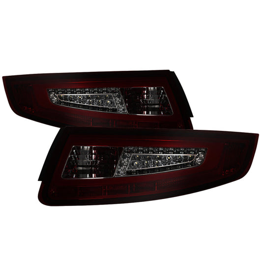 SPYDER xTune Porsche 911 977 05-08 Light Bar LED Tail Lights - Red Smoke ALT-ON-P99705V2-LBLED-RS 9038648