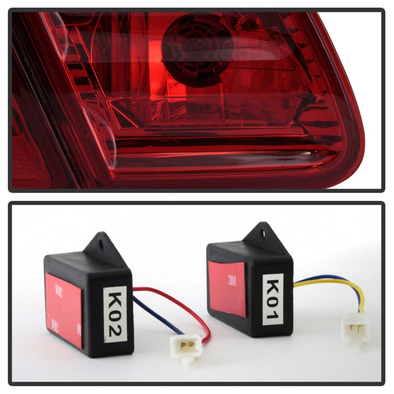 xTune Mercedes Benz W210 E-Class 96-02 LED Tail Lights Red Smoke ALT-CL-MBW210-LED-RSM