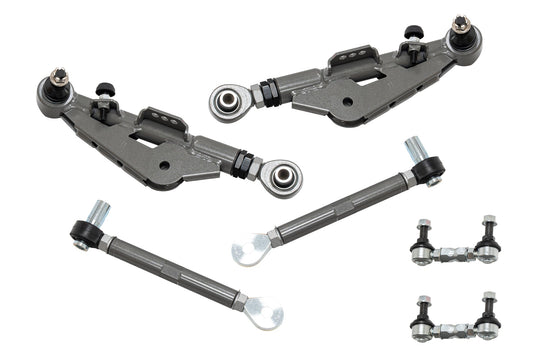 APEXi A'PEXi - EXV Front Adjustable Lower Control Arm + Stabilizer End Link (Pillow Ball) - Nissan 240SX (S14) / Silvia (S15)