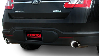 Corsa Performance 10-13 Ford Taurus SHO 3.5L V6 Turbo Polished Sport Cat-Back Exhaust