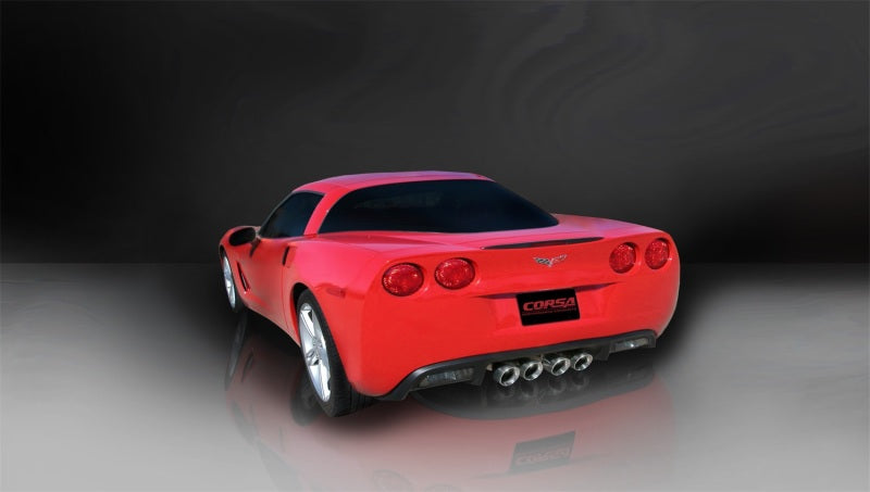 Corsa Performance 05-08 Chevrolet Corvette C6 6.0L V8 Polished Xtreme Axle-Back Exhaust
